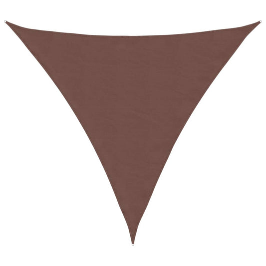 Toldo De Vela Triangular Tela Oxford Marrón 6x6x6 M_0