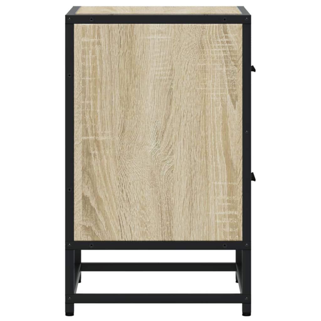 Mesita De Noche Madera De Ingeniería Roble Sonoma 40x31x50 Cm_4