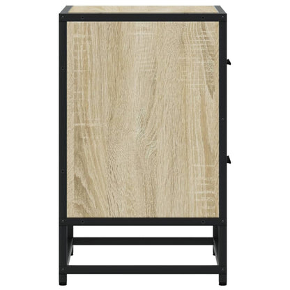 Mesita De Noche Madera De Ingeniería Roble Sonoma 40x31x50 Cm_4