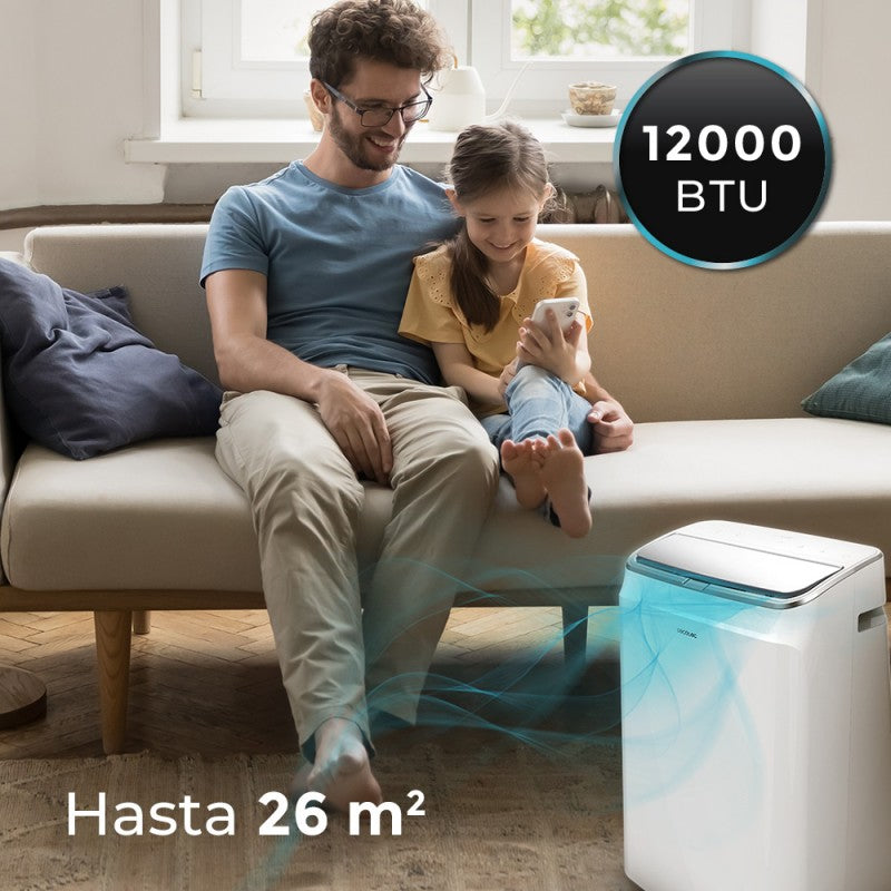 Cecotec Aire Acondicionado Portátil Con Mando A Distancia Y Bomba De Calor Forceclima 12600 Soundless Heating. 12000 Btu_2