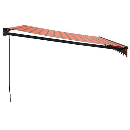 Toldo Retráctil Aluminio Y Tela Naranja Y Marrón 4x3 M_4