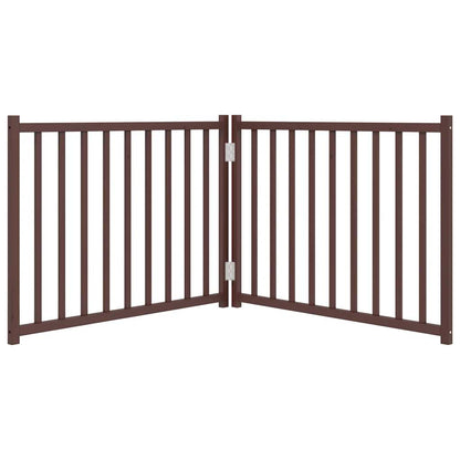 Vidaxl Puerta De Perros Plegable 2 Paneles Madera Abeto Marrón 160 Cm_3