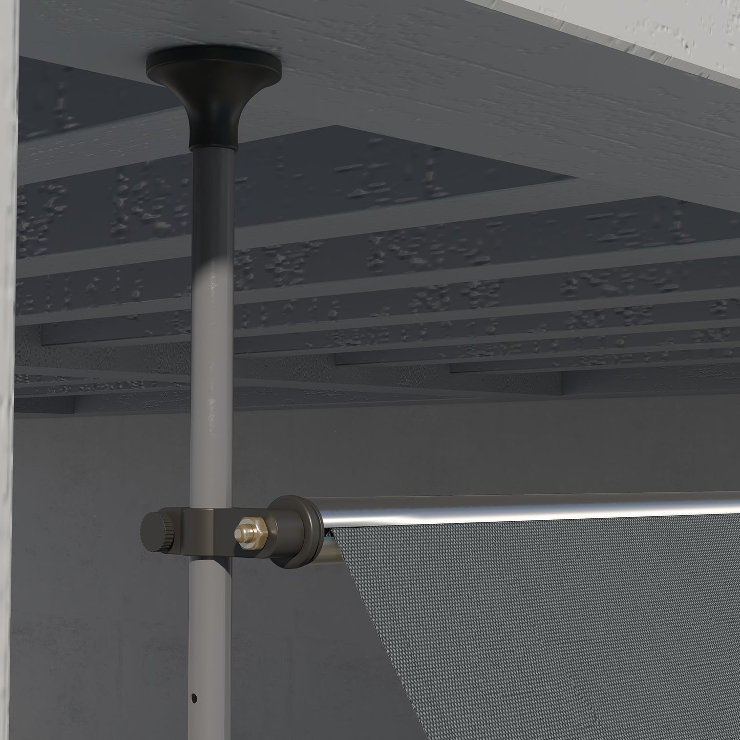 Outsunny Toldo Manual Retráctil 3,5x1,2m Altura Ajustable Con Manivela 210-300cm_4