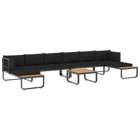 Vidaxl Juego De Sofás De Esquina 5 Piezas Con Cojines Aluminio Wpc_0