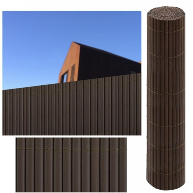 Cañizo Pvc Doble Cara| Lamas 11 Mm| Composición 100% Pvc| Bridas Sujeción Incluidas 1x3m_1