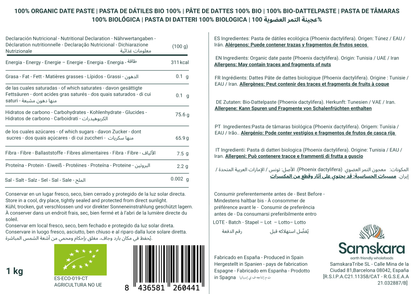Pasta De Dátiles Suave Bio - 1kg | Superalimento Ecológico Vegano Para Batidos, Smoothies Y Zumos_1