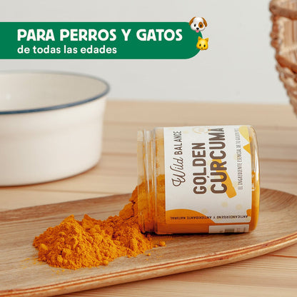 Cúrcuma para Golden Paste Suplemento para mascotas Wild Balance 100 g