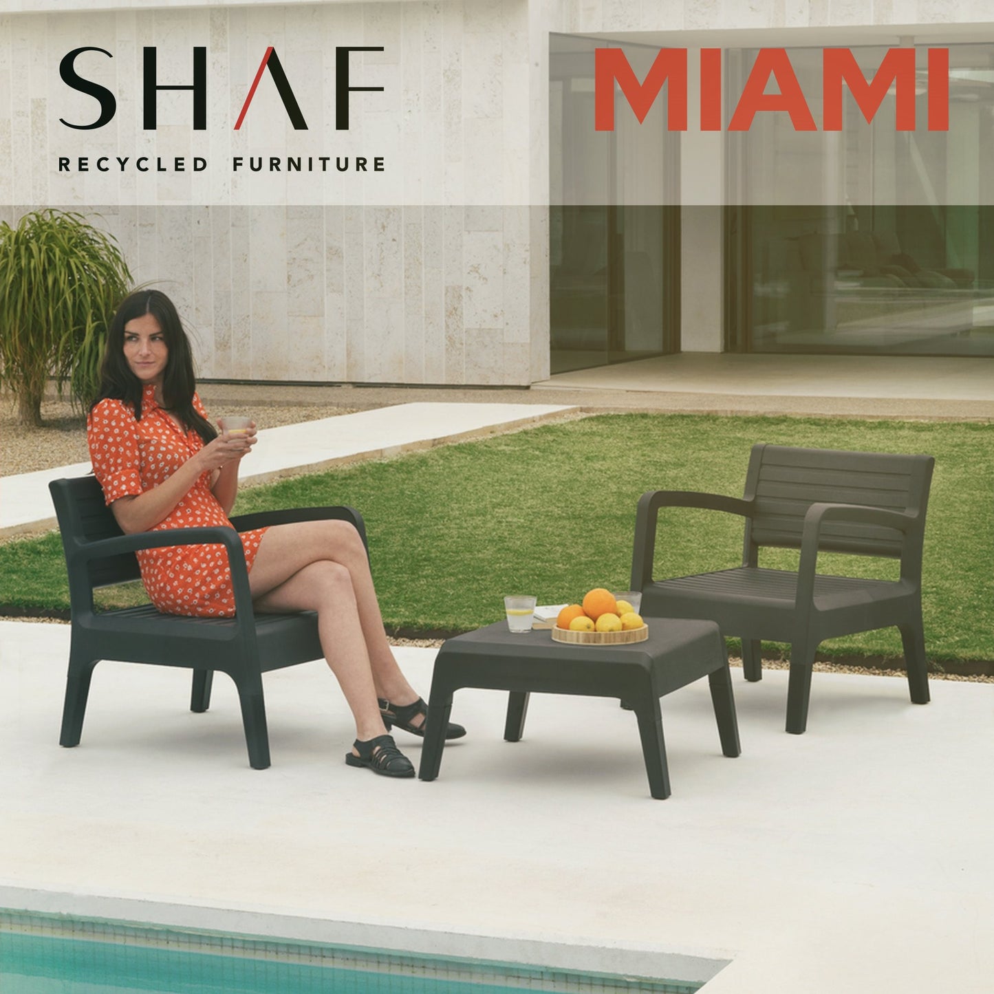 Set Miami Tête À Tête - Grafito