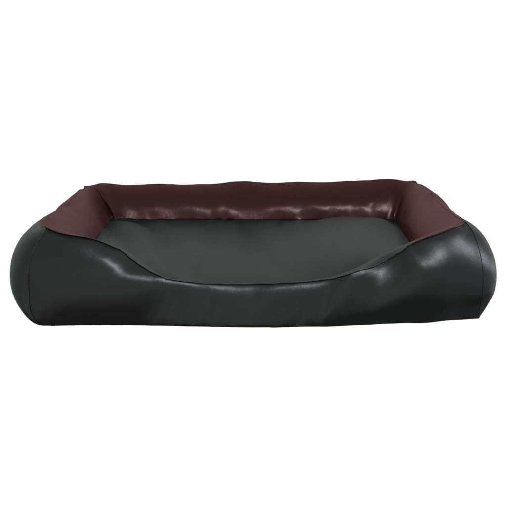 Vidaxl Cama Para Perros De Cuero Sintético Negro Y Marrón 80x68x23 Cm_5