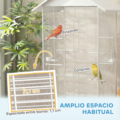 Pawhut Jaula Para Pájaros Con Ruedas_3
