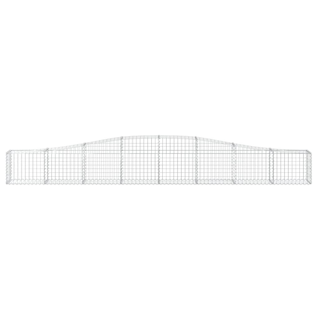 Cestas De Gaviones 5 Uds Forma De Arco Hierro 400x30x40/60 Cm_3