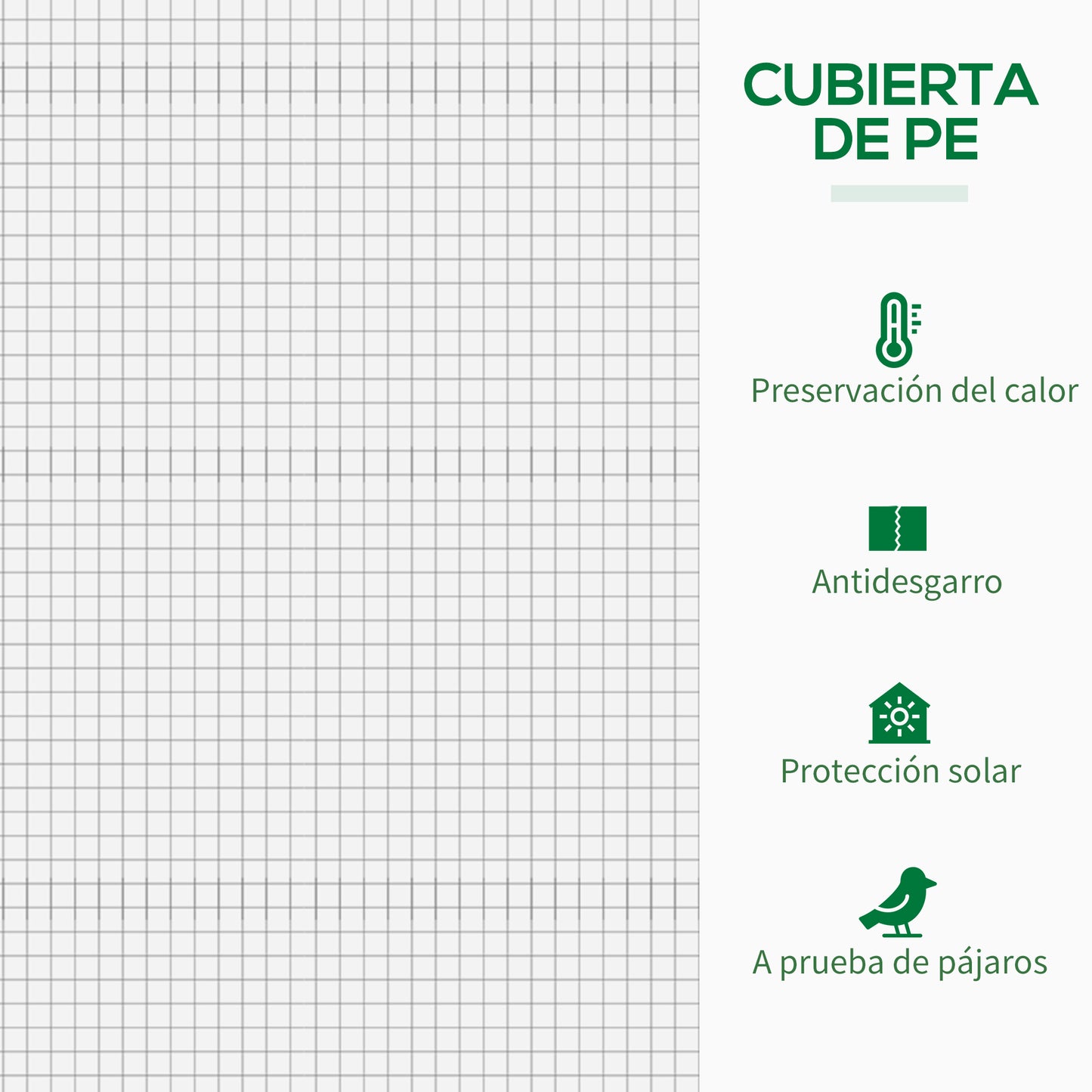 Outsunny Invernadero Pequeño Con Ventanas Para Cultivar Tomates Blanco_3