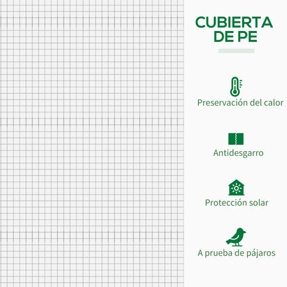 Outsunny Invernadero Pequeño Con Ventanas Para Cultivar Tomates Blanco_3
