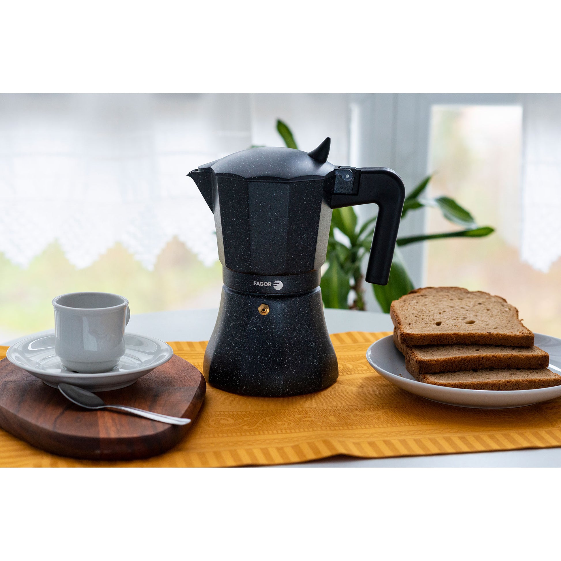 Cafetera Italiana Aluminio, Junta Silicona, Vitrocerámica, Gas, Eléctrica Fagor_1