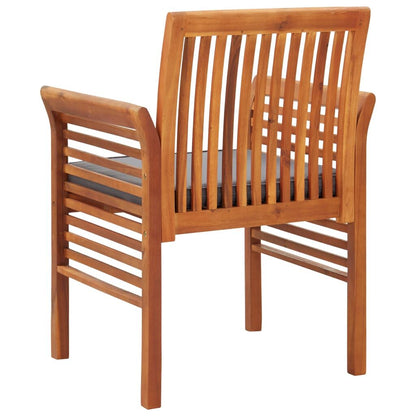 Vidaxl Silla De Comedor Para Jardín Con Cojín Madera Maciza De Acacia_3
