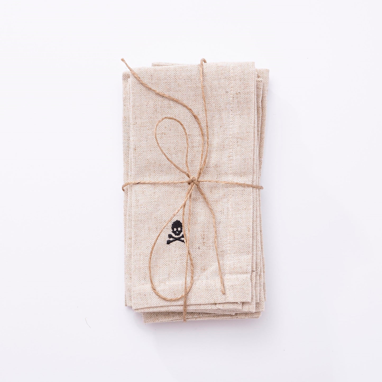 Set 4 Servilletas 40x40cm Lino Y Poliester 230gsm Con Logo Bordado Scalpers Home_4