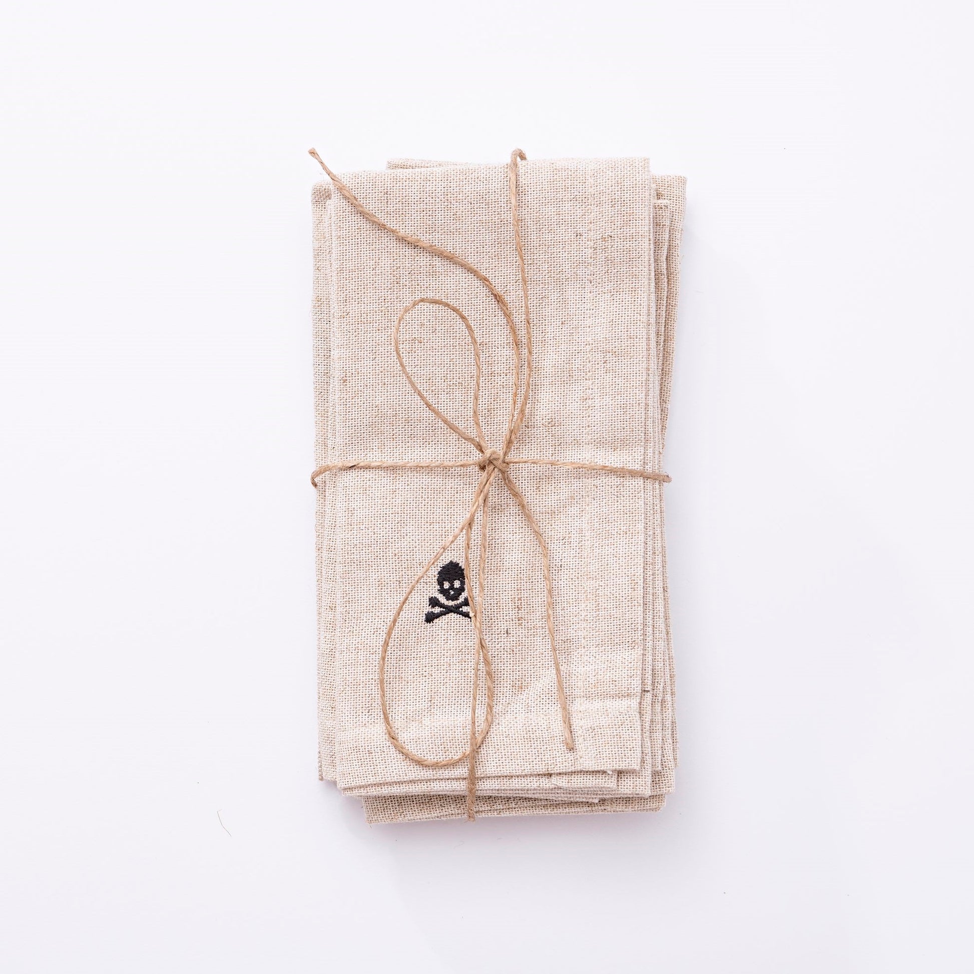 Set 4 Servilletas 40x40cm Lino Y Poliester 230gsm Con Logo Bordado Scalpers Home_4