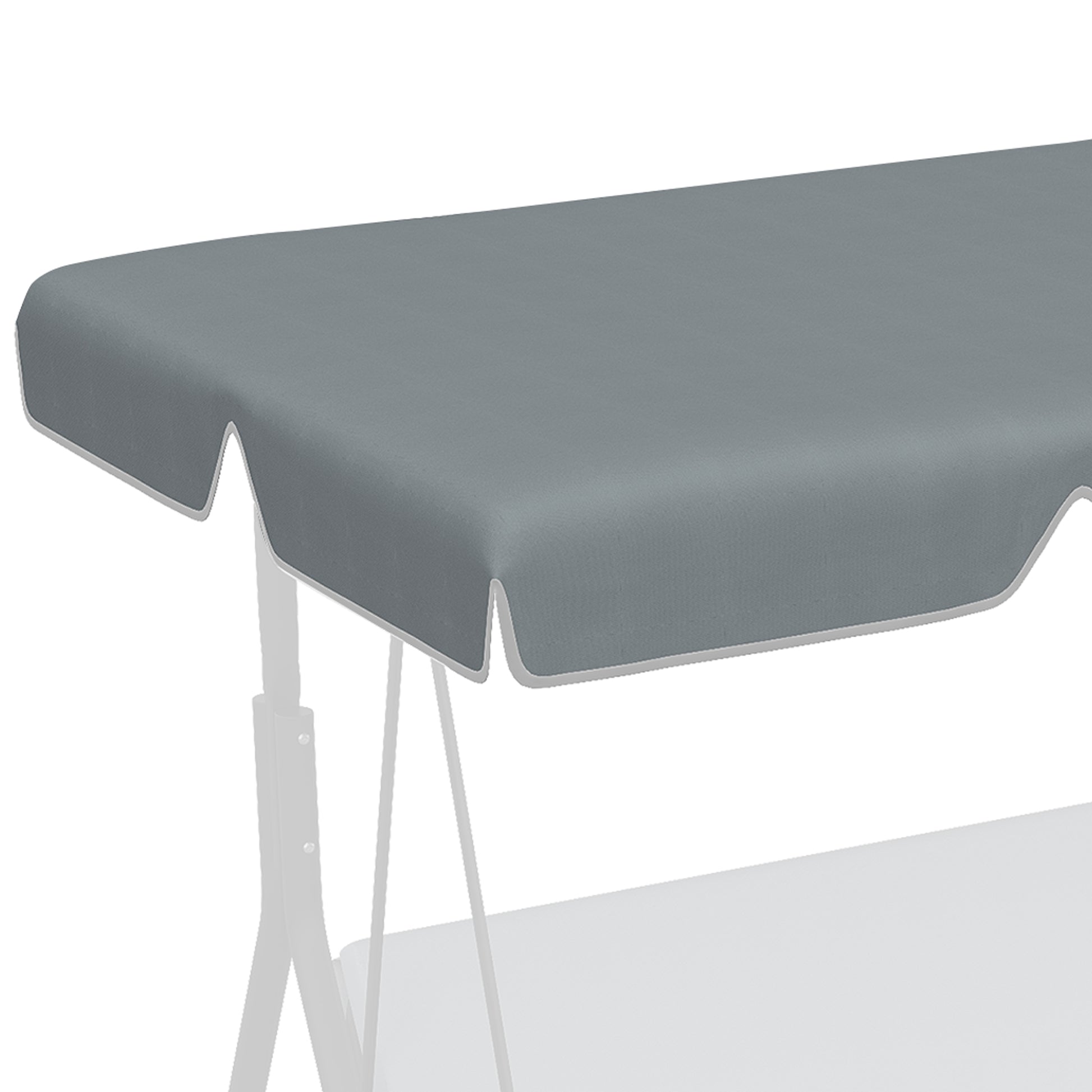 Outsunny Toldo De Repuesto Para Columpio De 2/3 Plazas 192x144 Cm Gris Oscuro_3