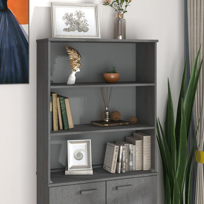 Aparador Superior Hamar Pino Macizo Gris Oscuro 85x35x100 Cm / Vetonek_4