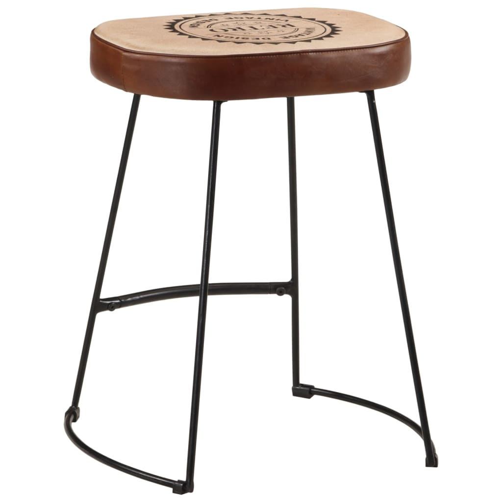 Taburetes De Bar 2 Uds Marrón Oscuro 40x29,5x53 Cm_3