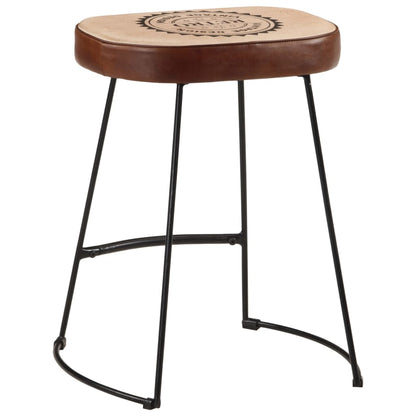 Taburetes De Bar 2 Uds Marrón Oscuro 40x29,5x53 Cm_3