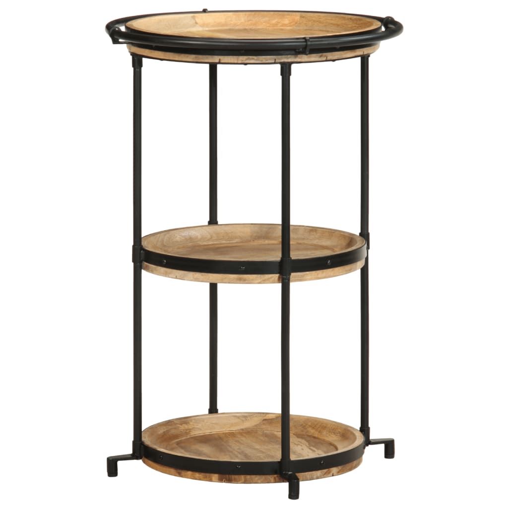 Mesa Auxiliar Madera Maciza De Mango Ø55x83 Cm_1