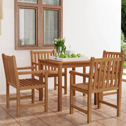 Vidaxl Conjunto De Comedor De Jardín 5 Piezas Madera Maciza De Teca_1