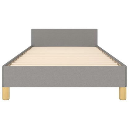 Estructura De Cama Con Cabecero De Tela Gris Claro 80x200 Cm / Vetonek_2