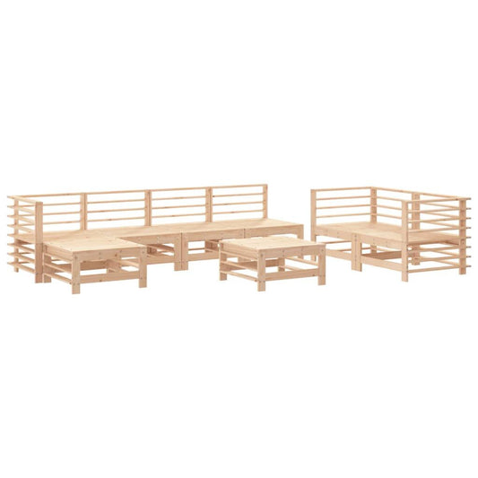 Vidaxl Juego De Muebles De Jardín 8 Piezas Madera Maciza De Pino_0