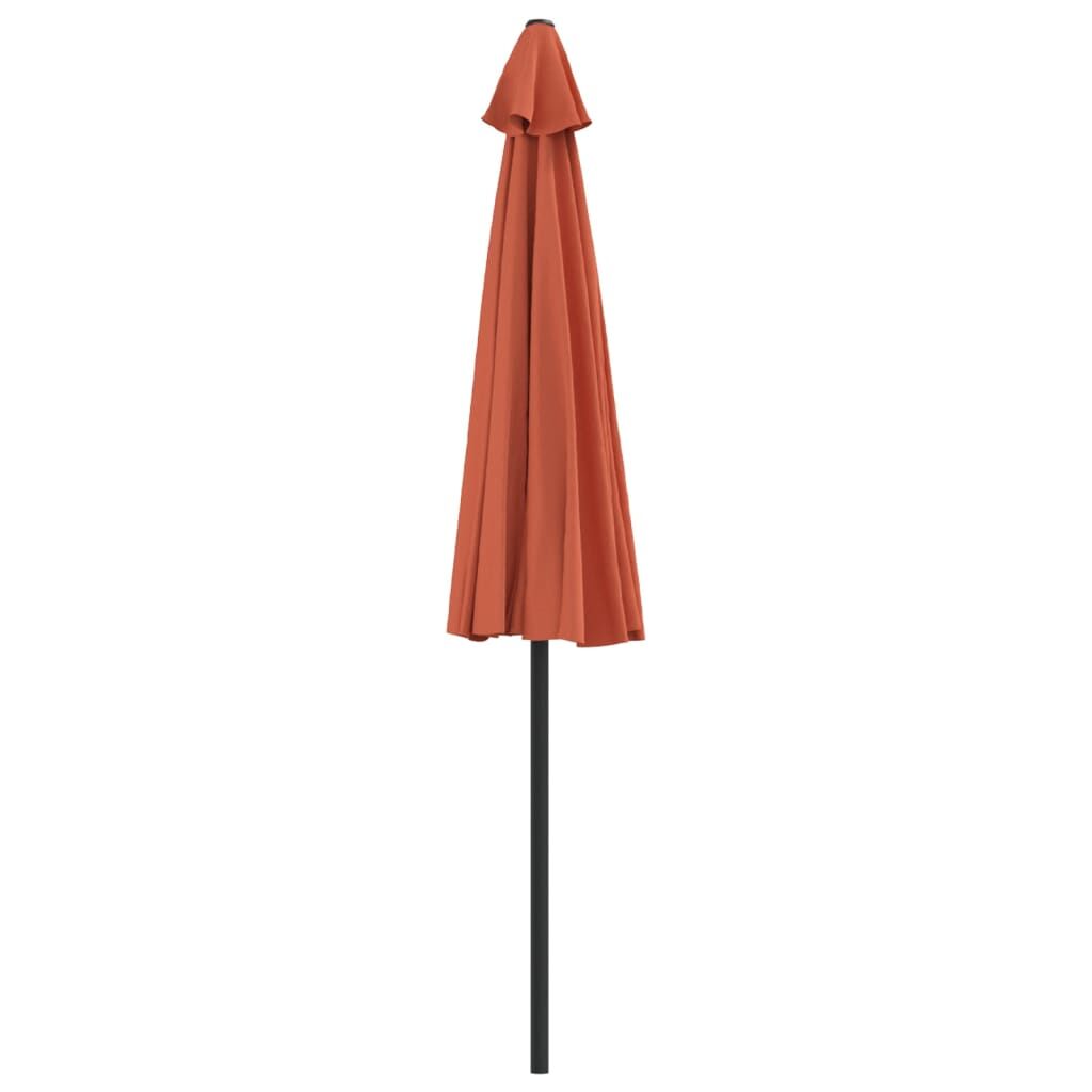 Vidaxl Sombrilla Balcón Semicircular Aluminio Terracota 270x144x222 Cm_3