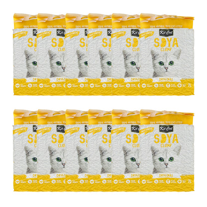12x Pack Kit Cat Arena Eco SoyaClump - Original 7 L Arena para gatos