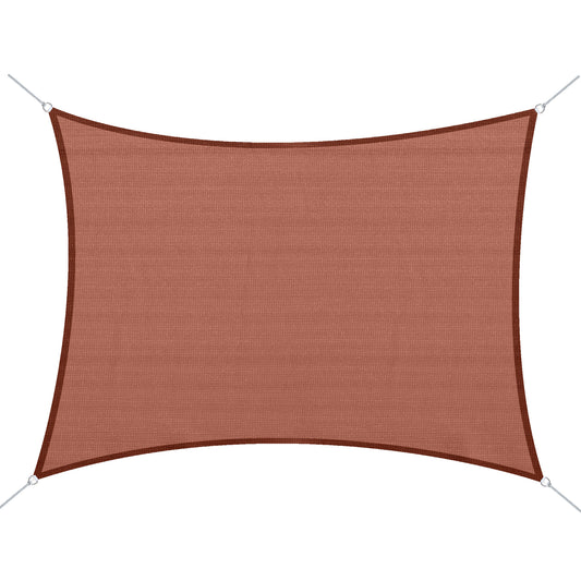 Outsunny Toldo De Vela Sombrilla Parasol Rectángulo Tejido De Poliester 185 G/m²_0