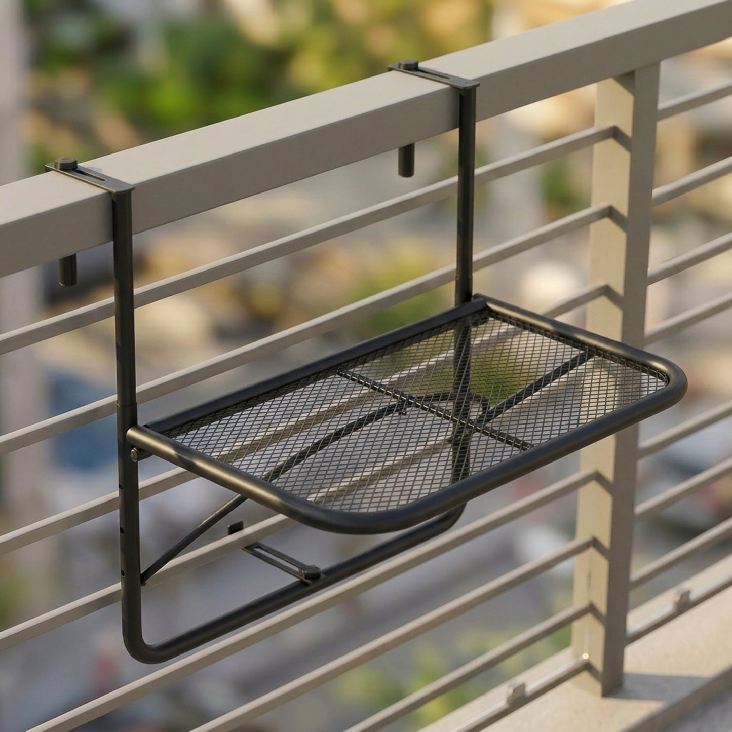 Outsunny Mesa Colgante Balcón Altura Ajustable En 3 Posiciones Carga 30kg_1