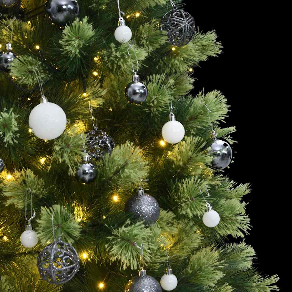 Vidaxl Árbol De Navidad Artificial Con Bisagras 300 Led Y Bolas 210 Cm_1
