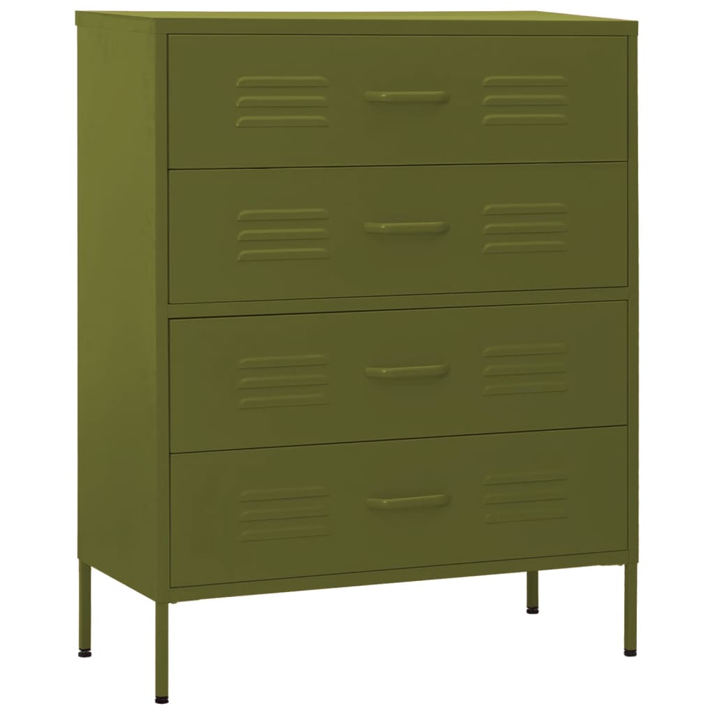 Armario De Cajones De Acero Verde Oliva 80x35x101,5 Cm_1