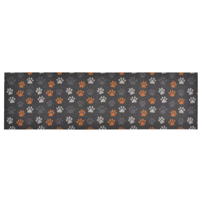 Vidaxl Alfombra De Cocina Lavable Terciopelo Dibujo De Patas 60x180 Cm_1