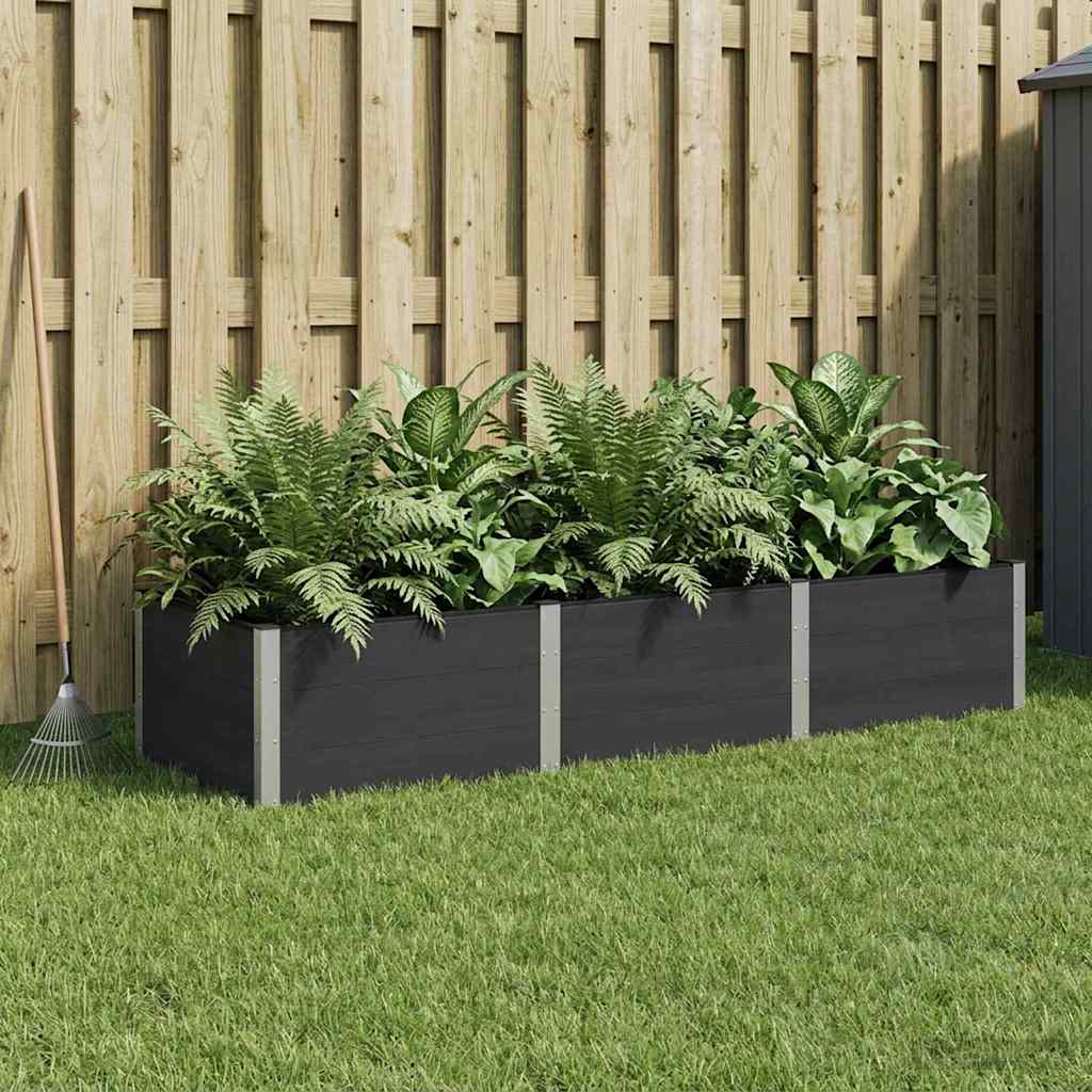 Arriate Elevado Negro 300 X 100 X 54 Cm Wpc Y Aluminio_1
