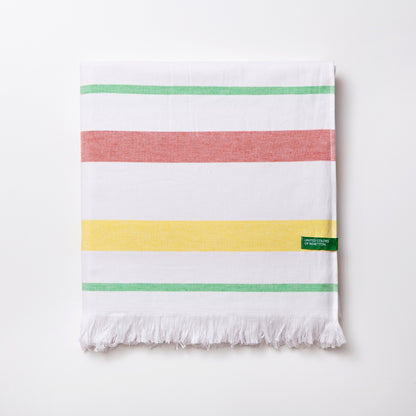 Hammam 80x165cm 350gsm 100% Algodón Rosa, Amarillo Y Verde Rainbow Be_5