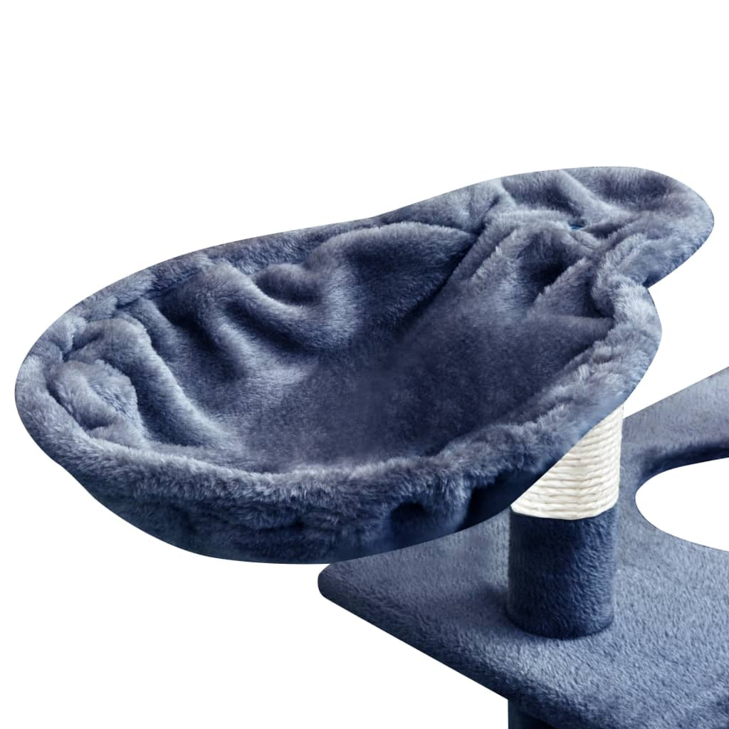 Vidaxl Rascador Para Gatos Poste Rascador De Sisal 150 Cm Azul Oscuro_4