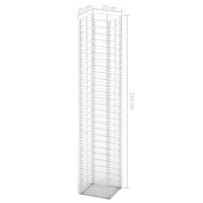 Cestas De Muro De Gaviones Alambre Galvanizado 25x25x150cm 3 Ud / Vetonek_0