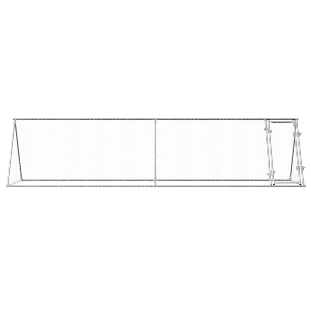 Vidaxl Jaula Para Gallinas Acero Galvanizado Plateado 400x105x91 Cm_3