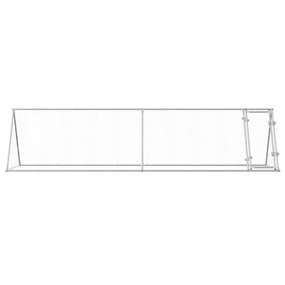 Vidaxl Jaula Para Gallinas Acero Galvanizado Plateado 400x105x91 Cm_3