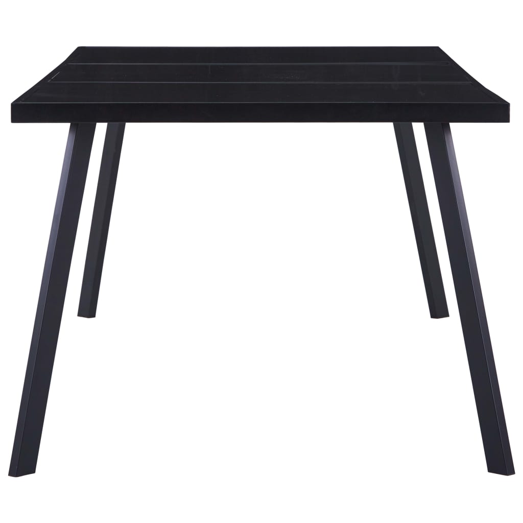 Mesa De Comedor De Vidrio Templado Negro 200x100x75 Cm_1