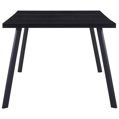 Mesa De Comedor De Vidrio Templado Negro 200x100x75 Cm_1