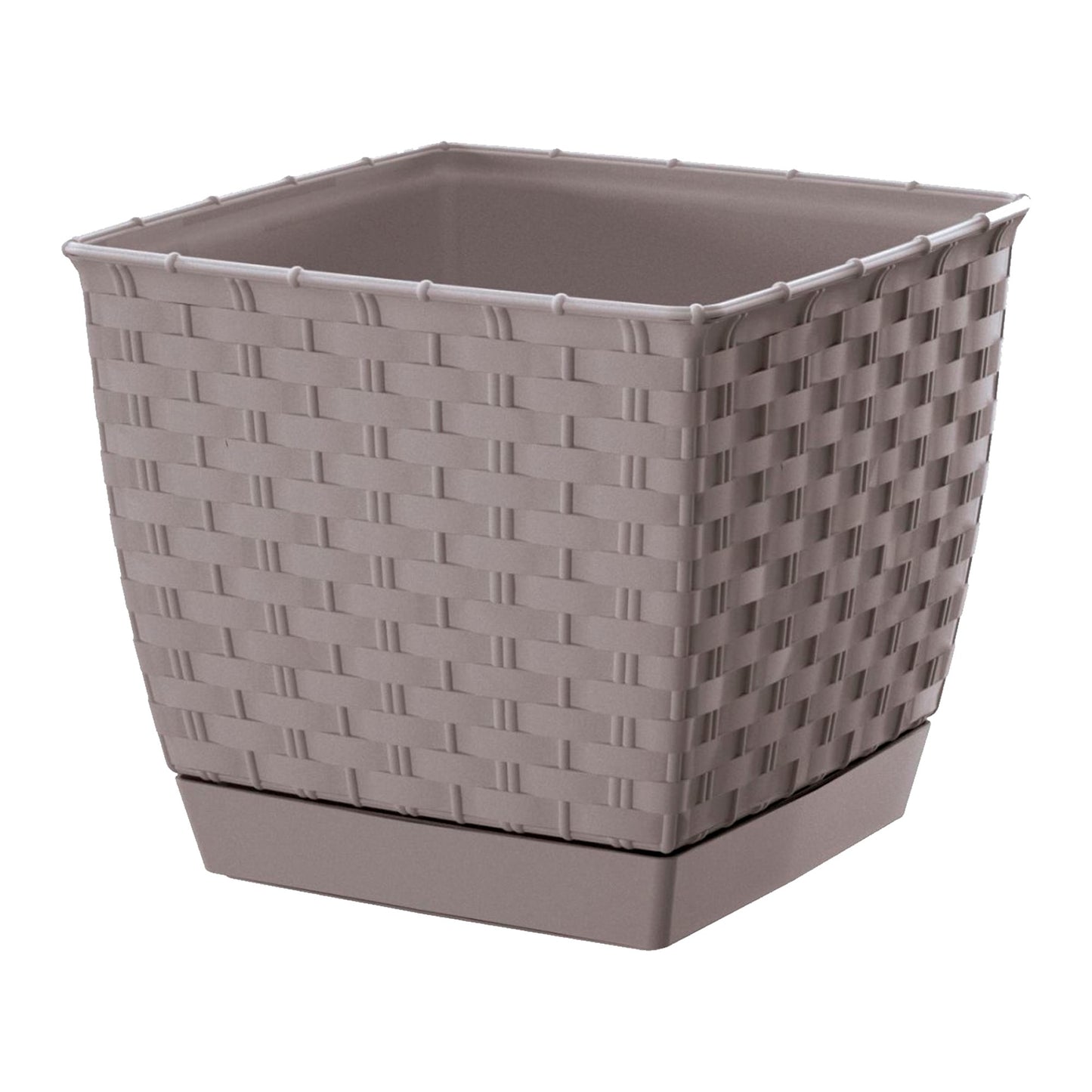 Maceta Ratolla Square 3,8l., Dimensiones (mm) 190x190x159, Color Mocca