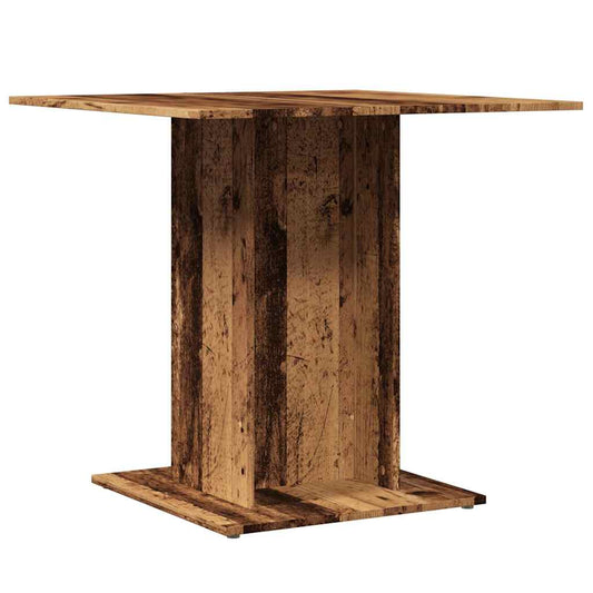 Mesa De Comedor Madera De Ingeniería Envejecida 80x80x75 Cm_0