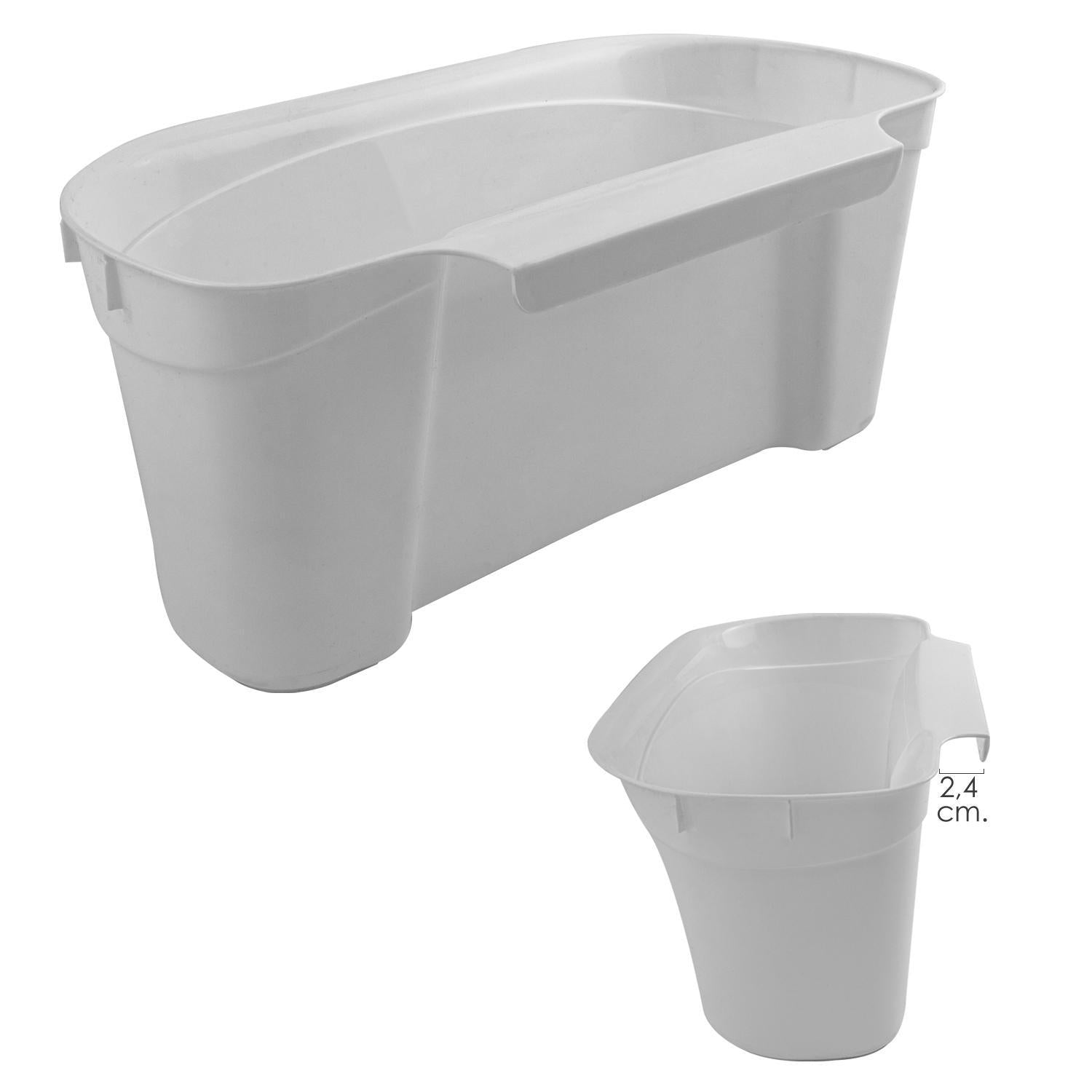 Cubo Basura Colgante Para Encimera / Cesta Recogedora Desperdicios 31x13x17.5 (alt.) Cm. Color Blanco