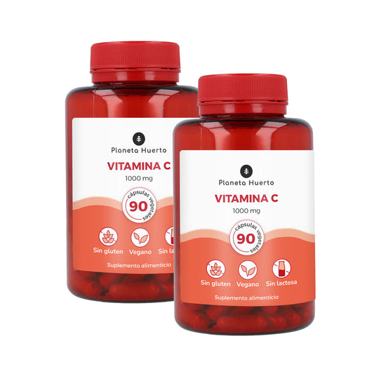 Pack 2x Vitamina C 1000 mg Planeta Huerto 90 cápsulas vegetales