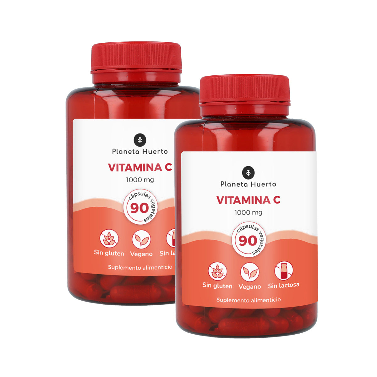 Pack 2x Vitamina C 1000 mg Planeta Huerto 90 cápsulas vegetales