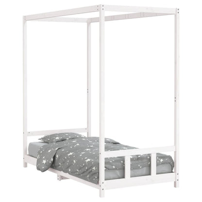Vidaxl Estructura De Cama Para Niños Madera De Pino Blanco 90x190 Cm_0
